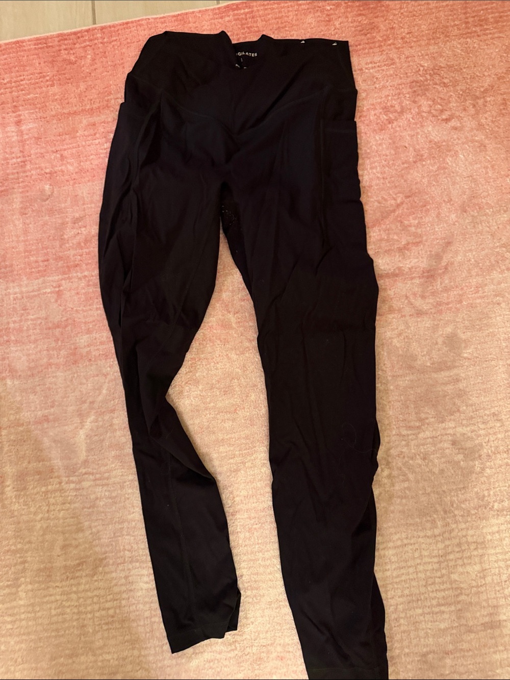 High-Rise Black Performance Leggings — Unbranded